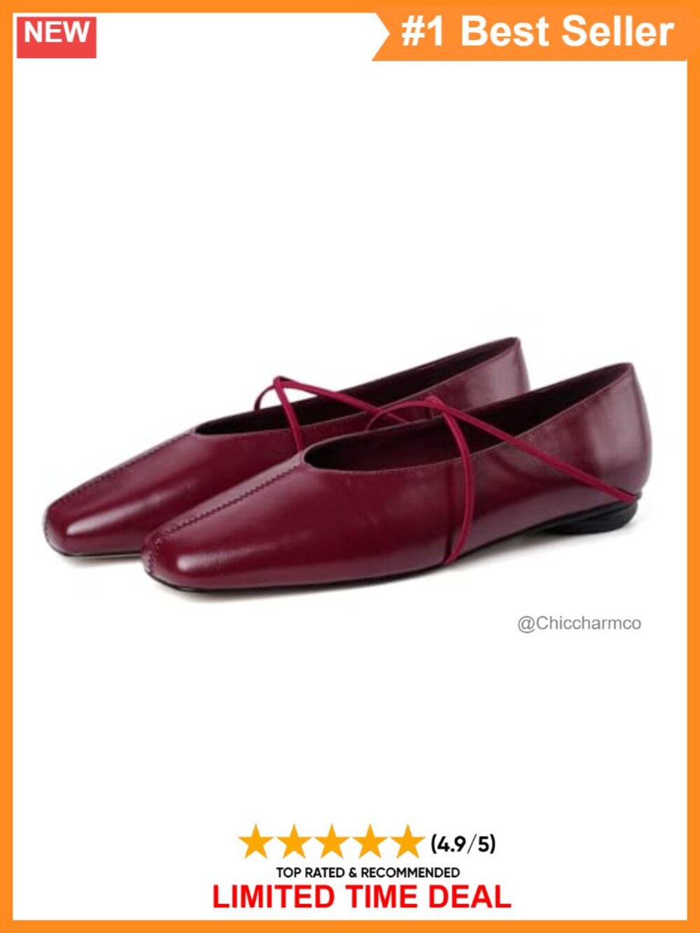 Criss Cross Strap Square Toe Ballet Flats Slip On Mary Janes